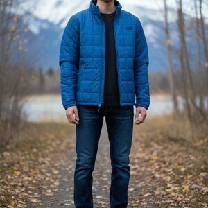 The North Face Harway Insulated Jacket Shady Blue Quilted Puffer Small ❄️